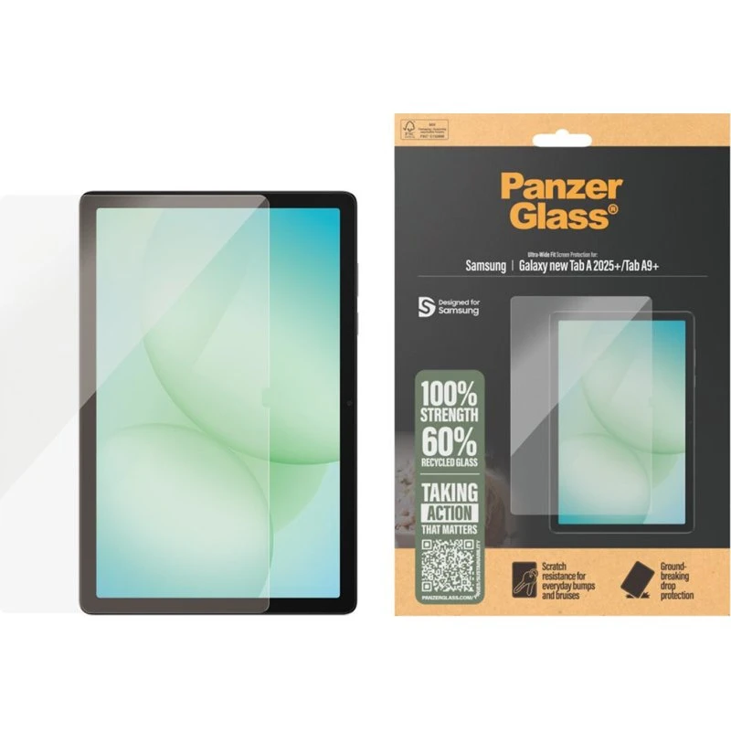 PanzerGlass Skærmbeskytter til Samsung Galaxy Tab A9+ – Ultrabred Glas