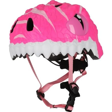 Crazy Safety Dino Cykelhjelm - Pink, 49-55 cm