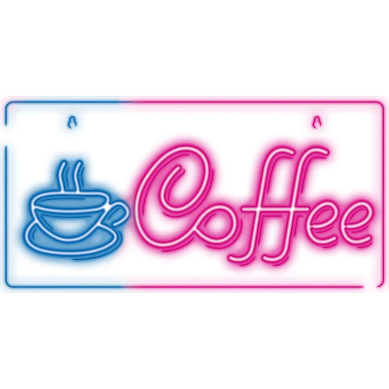 Neolia Neon Plexi LED Lampe Coffee (USB) Pink/Blå