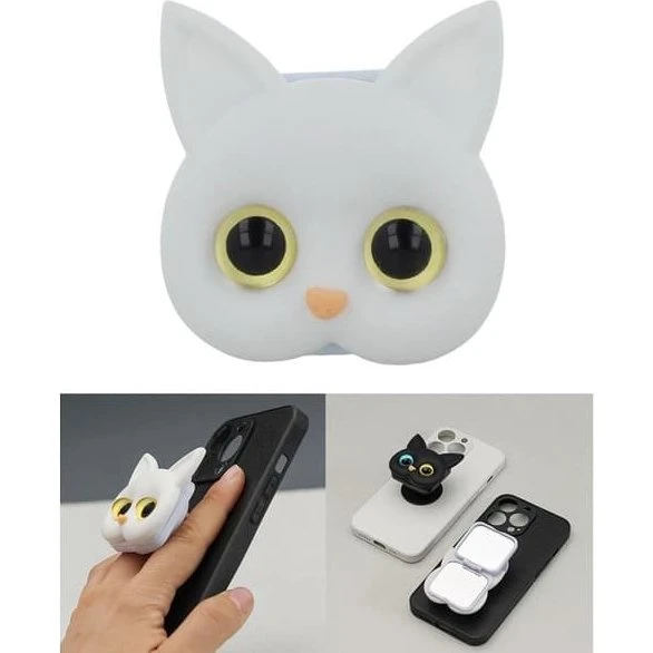 TFO Cat-Hållare med Spejl, Vit, Universal Mobil Grip