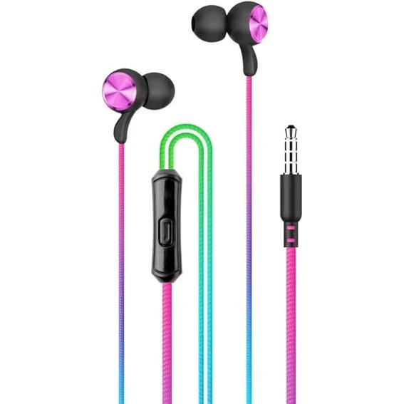 Setty In-Ear Rainbow Hørlurar med Mikrofon, 3,5 mm, 1,2 m