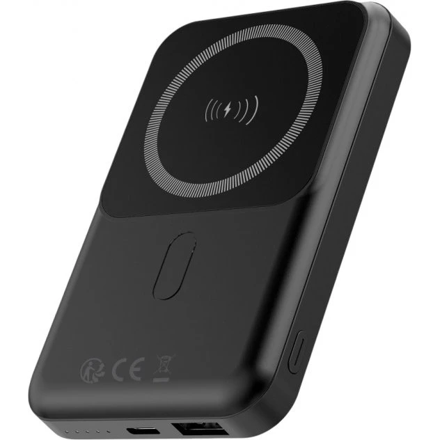 Forever MATB-100 10000 mAh Powerbank med trådløs opladning, Sort