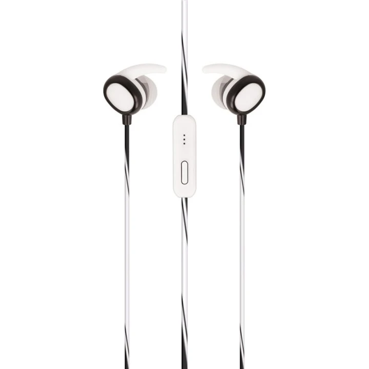 Setty Sport Hovedtelefoner med Mikrofon, Hvid, 3,5 mm