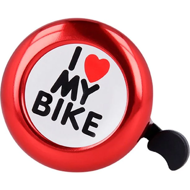 Forever I Love My Bike Rød Cykelringeklokke
