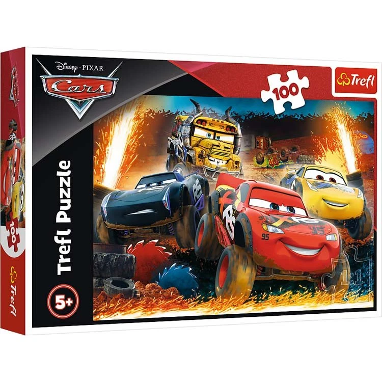 Trefl 16358 Puslespil - 100 Brikker - Pixar Biler