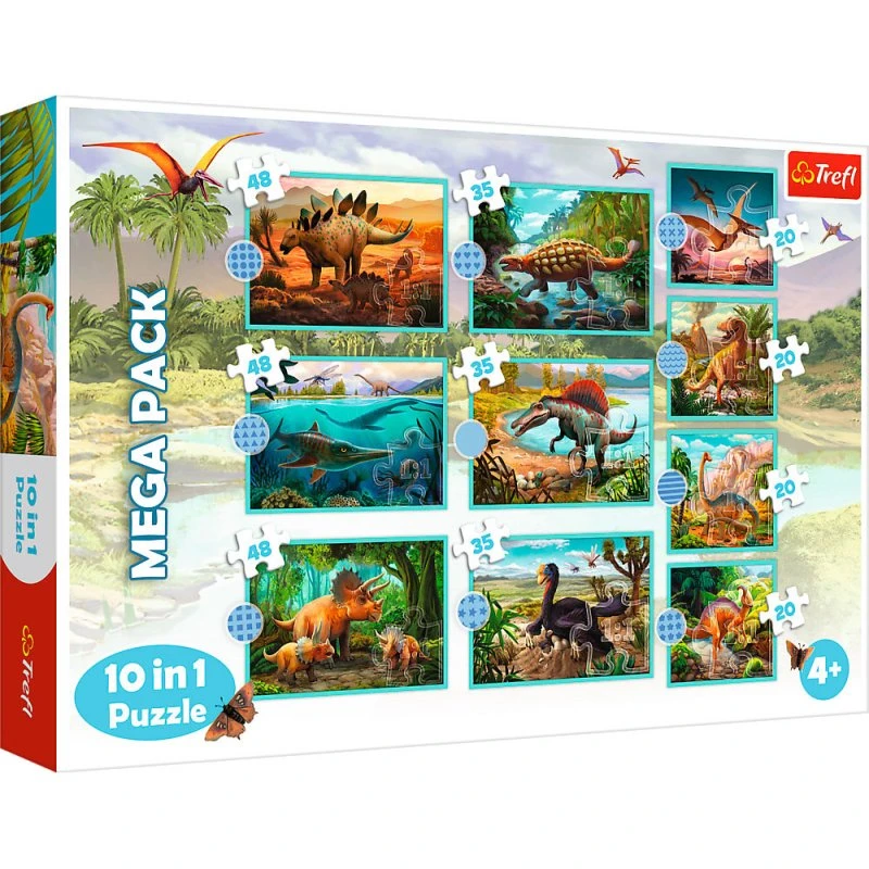 Trefl Meet all the dinosaurs 10-i-1 Puslespil