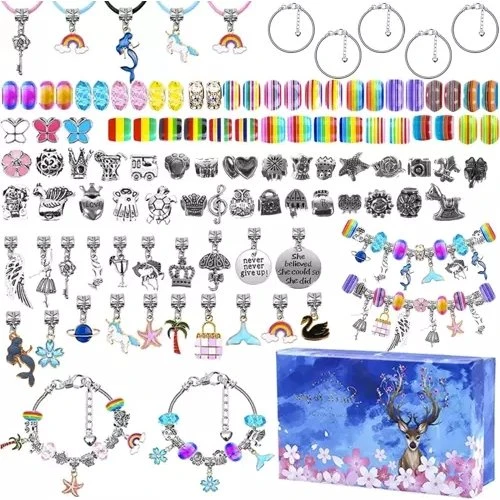 DIY Armbåndskit – Lav dine egne armbånd og halskæder med 107 perler og charms