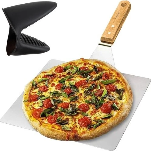 Pizzaspade Stål 30cm – Rustfrit Stål med Træhåndtag
