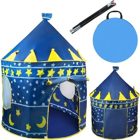 Pop-Up Børnetelt med Slotstema – 120x120x150 cm