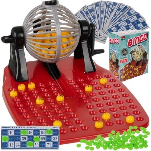 Bingo Sæt med Bingohjul – Selskabsspil for hele familien
