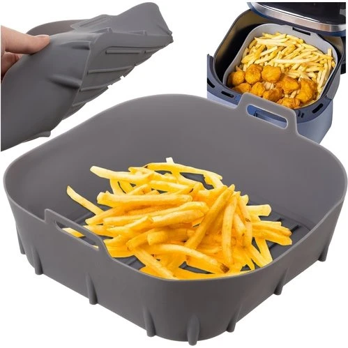 Silikonform Airfryer 20x20 cm – Genanvendelig Kurv til Fedtfri Friture