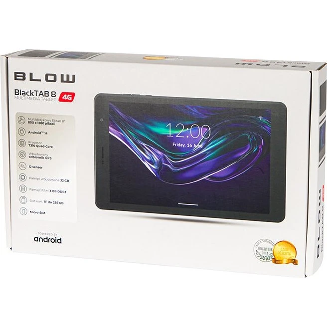 BLOW BlackTAB8 8" 4G LTE 3/32GB Sort