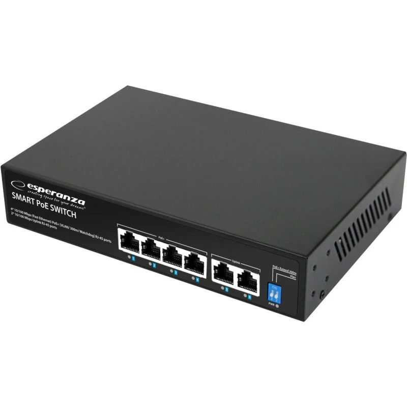 Esperanza ENS105 6-ports PoE Switch 10/100 60W
