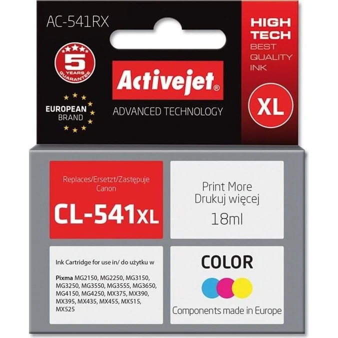 ActiveJet AC-541RX Farveblækpatron (XL) til Canon CL-541XL