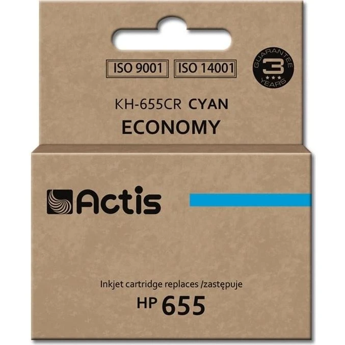 Actis KH-655CR cyan blækpatron, 12 ml, kompatibel til HP 655