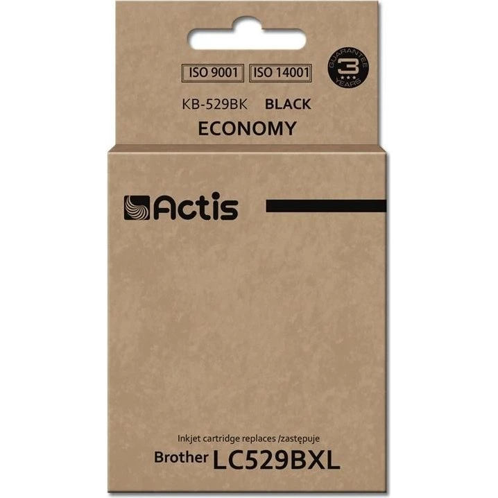 Actis KB-529BK Sort Blækpatron, 58 ml, Kompatibel til Brother LC529BK