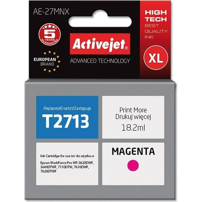 Activejet AE-27MNX Magenta, 18,2 ml – Kompatibel til Epson T2713