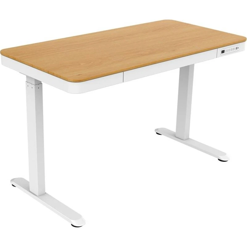 Tuckano ET119W-C Hvid/Egetræ Elektrisk Højdejusterbart Skrivebord