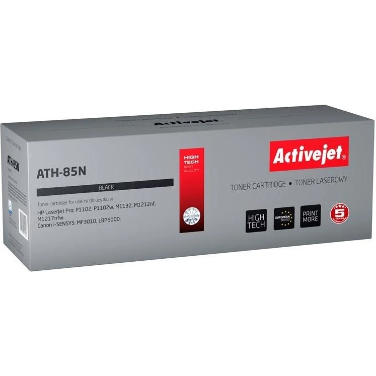 ActiveJet ATH-85N Sort, kompatibel med HP 85A CE285A og Canon CRG-725, 2000 sider