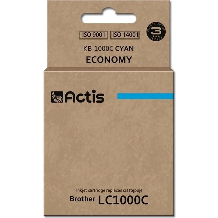 Actis KB-1000C Cyan Blækpatron, 36 ml