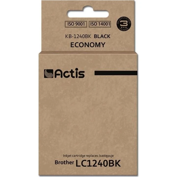Actis KB-1240BK, sort, 19 ml, kompatibel til Brother LC1220BK/LC1240BK