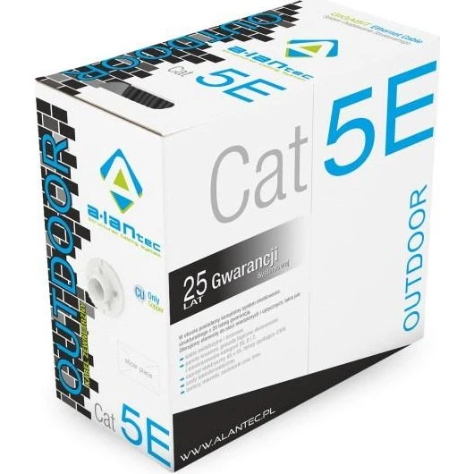 Alantec Cat5e F/UTP Netværkskabel, 305 m, sort