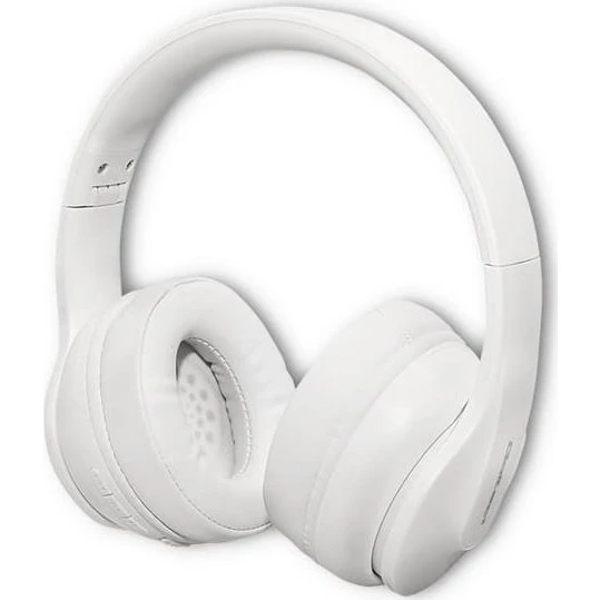 Qoltec Soundmasters Hovedtelefoner med Mikrofon, Bluetooth 5.0, Hvid