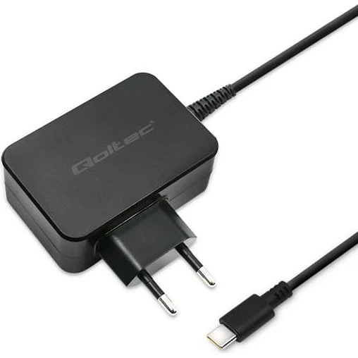 Qoltec 65W USB-C oplader med PD, sort