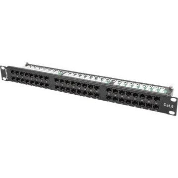 Lanberg PPU6-1048-B 48-Port Cat.6 UTP Patch Panel 1U Sort