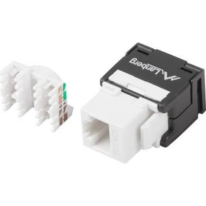 Lanberg KSU6-2000 Cat6 RJ45 Keystone Modul, sort