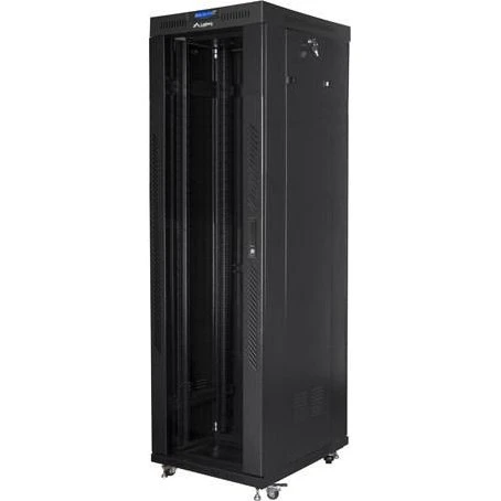 Lanberg 19" 42U gulvstående rackskab, sort, 600×800 mm