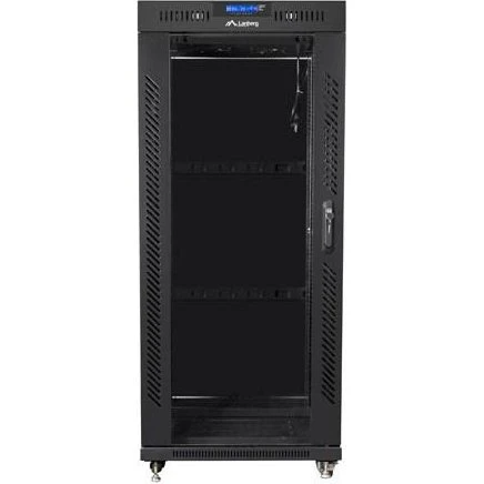Lanberg FF01-6627-12BL 27U Fritstående Rackskab 600x600 mm Sort