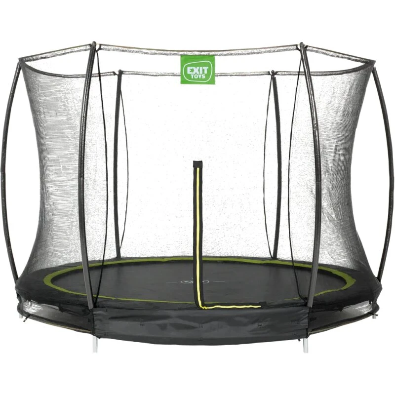 EXIT Silhouette nedgravet trampolin Ø244 cm inkl. sikkerhedsnet - sort