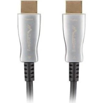 Lanberg HDMI-kabel 80 m 4K HDR HDMI 2.0 sort/sølv