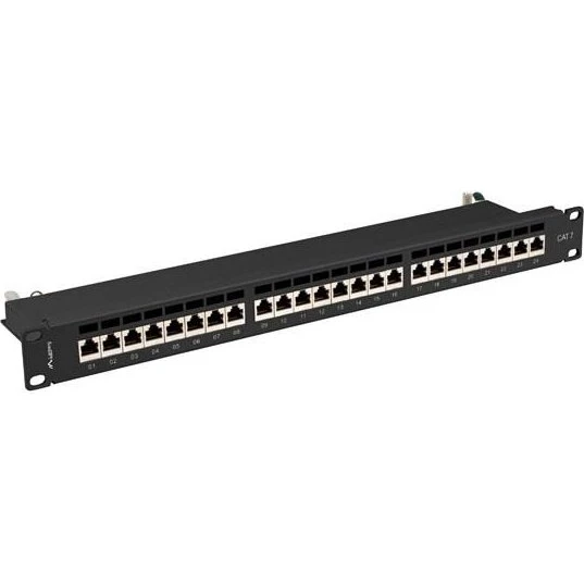 Lanberg PPS7-1024-B 24-port Cat7 STP Patchpanel 1U Sort