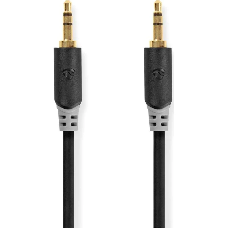 Nedis Audio Kabel 10 m, 3,5 mm, Guldplateret, Antracit