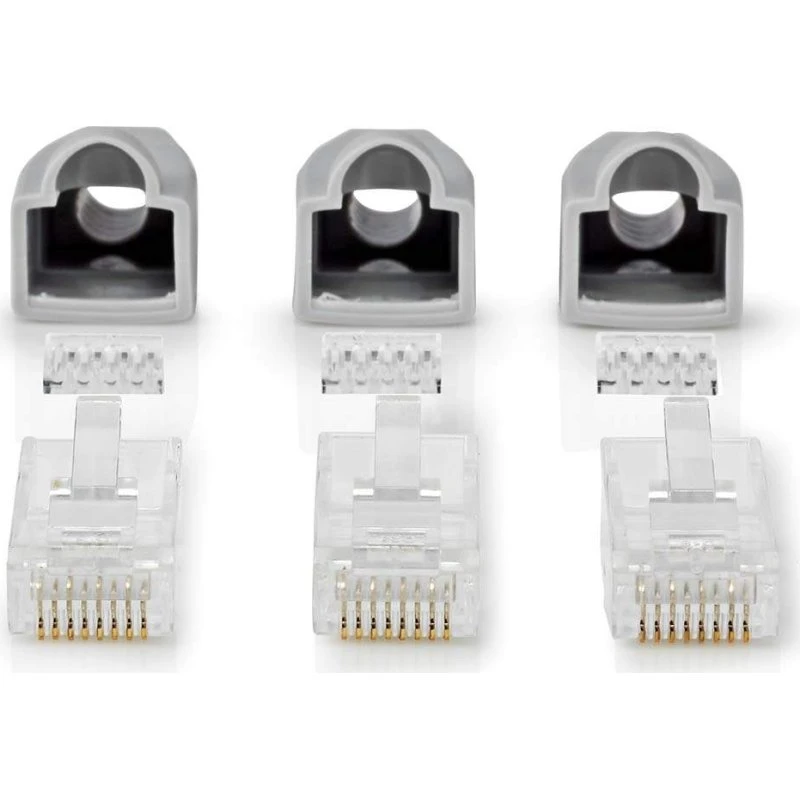 Nedis RJ45-stik CAT6 UTP, grå, 10 stk.