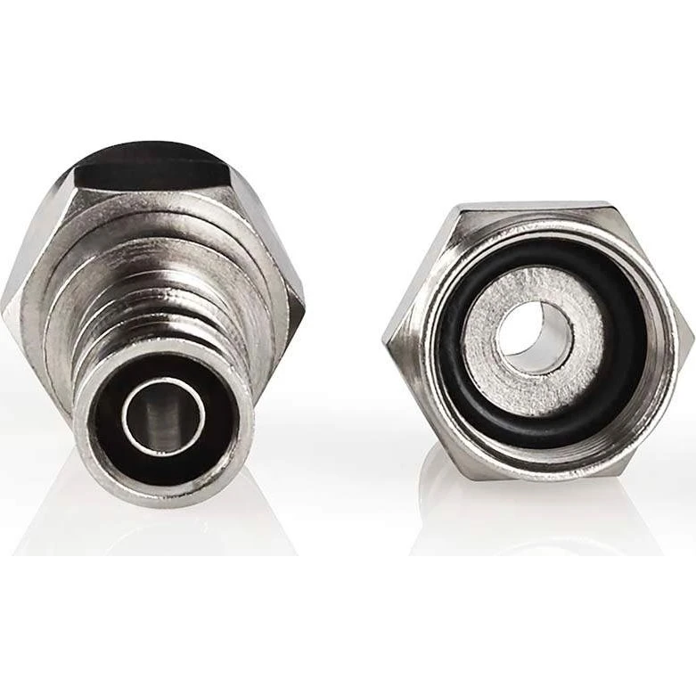 Nedis Antenneconnector, 2-pak, F-connector, nikkelplateret, sølvfinish