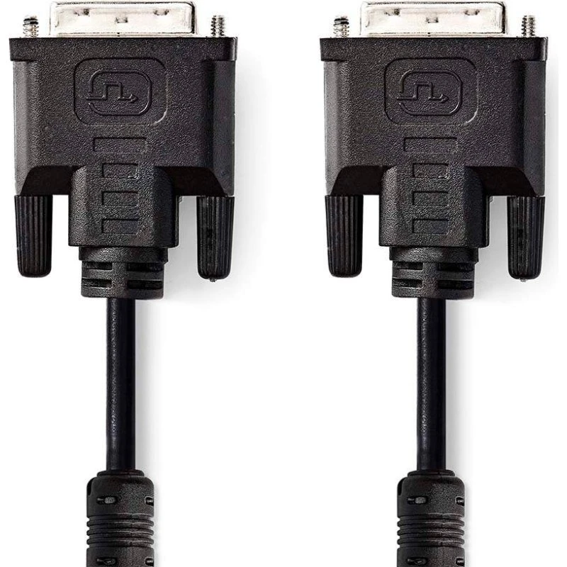 Nedis DVI-I til DVI-I Kabel 2 m, Nikkelplateret, Sort