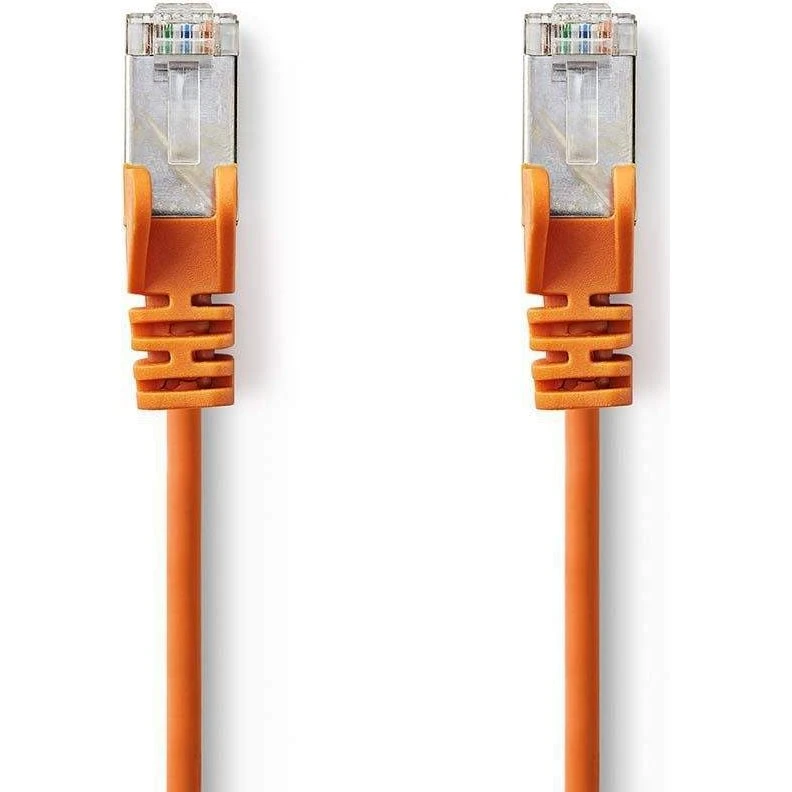 CAT5e netværkskabel 7,5 m, orange, runde, PVC
