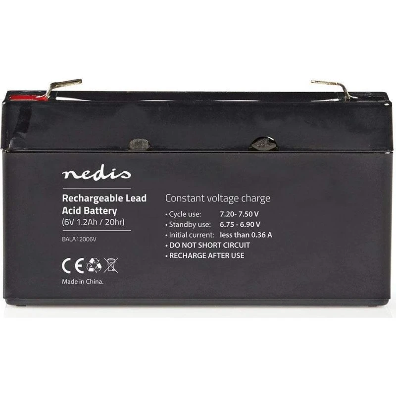 Bly-syre 6 V 1200 mAh genopladeligt batteri