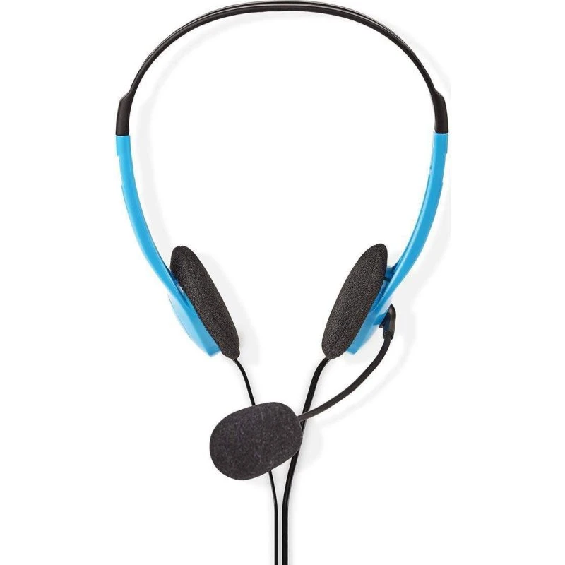 Nedis CHST100BU On-Ear Headset, Blå, 2x 3.5 mm