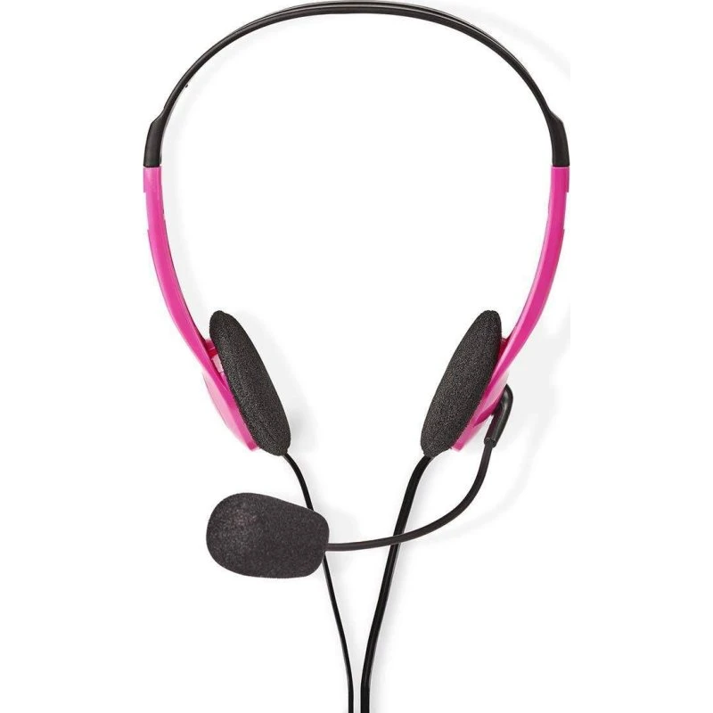 Nedis CHST100PK On-Ear Headset, Pink, 2x 3.5 mm