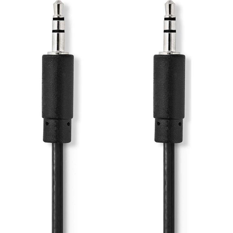 Nedis Audio Kabel 3,5 mm, 2 m, Nikkelplateret, Sort