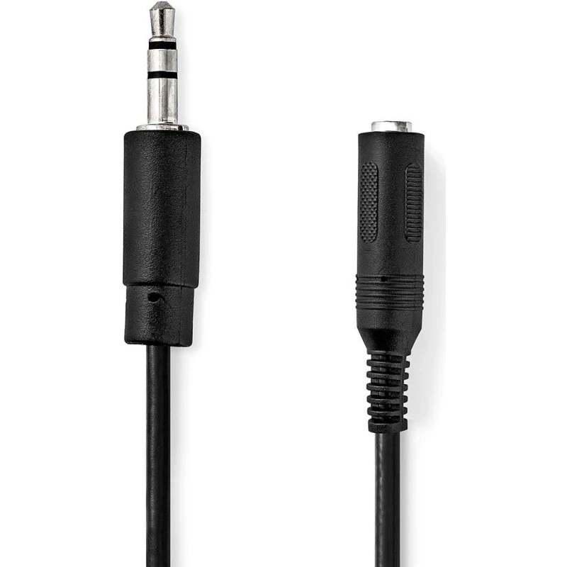 Nedis Audio Kabel 6,35 mm til 3,5 mm, 20 cm, runde, sort
