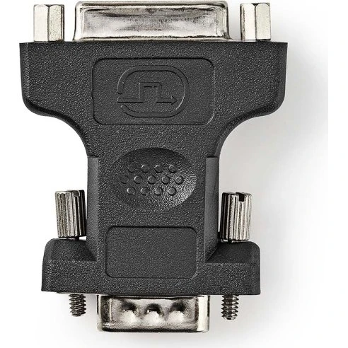 Nedis VGA-adapter DVI-I 24+5-pin, nikkelplateret, sort