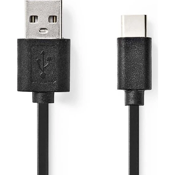 Nedis USB-C til USB-A 10 cm, 24 pin, sort