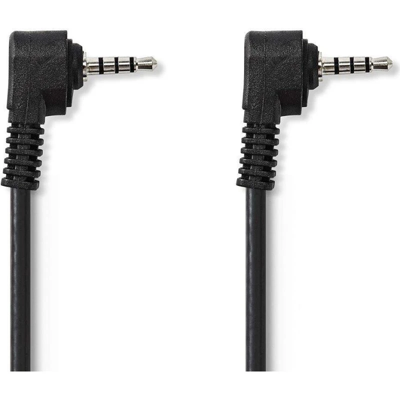Nedis AV-kabel 3.5 mm, 2 m, nikkelplateret, sort