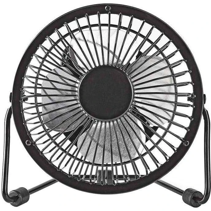 Nedis FNDK1BK10 Mini-ventilator i metal, USB, 10 cm, sort
