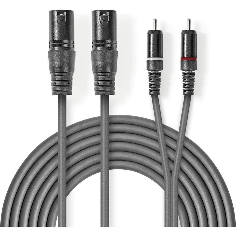 Nedis OnStage XLR til RCA Audio Kabel 3 m